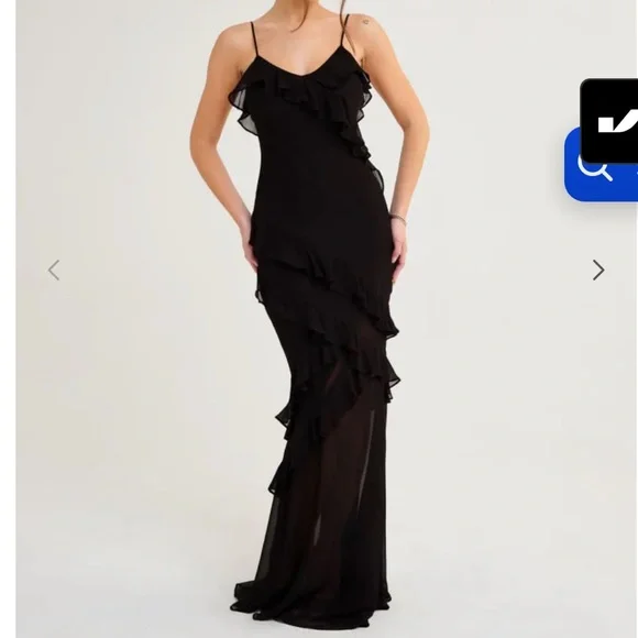 Rumored Sao Paulo Black Maxi Dress size small - Picture 1 of 5